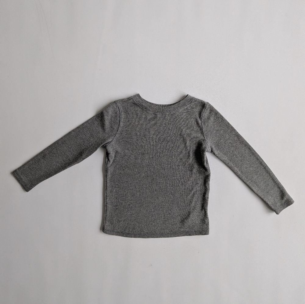 Old Navy 5T Gray Thermal Long Sleeve T-Shirt